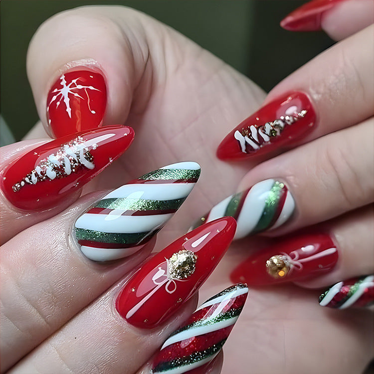 Christmas False Nail Art Stickers (24pcs)